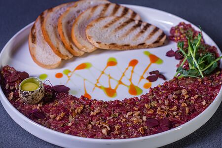 Тартар из мраморной говядины