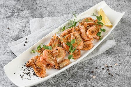 Креветки жареные
