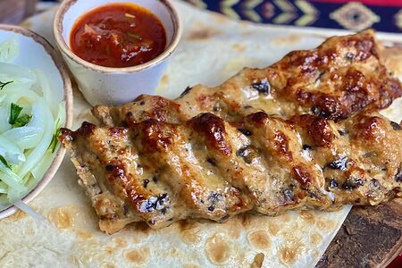 Люля-кебаб из курицы с грибами