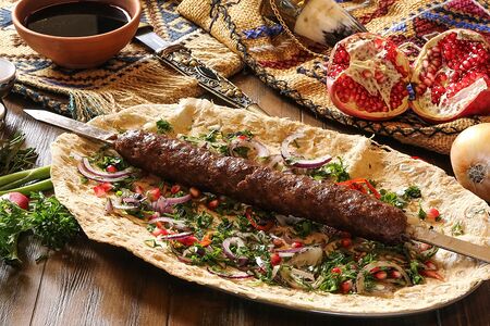 Люля-кебаб из свинины и говядины