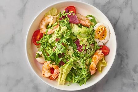 Микс-салат с креветками