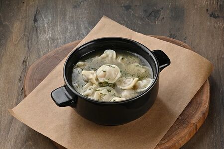 Куриный бульон с домашними мини пельменями