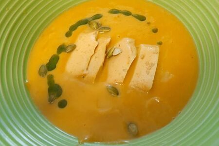Суп тыквенный с тофу