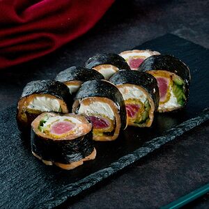 Ролл Кето с лососем и тунцом