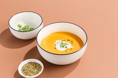 Тыквенный крем-суп со страчателлой