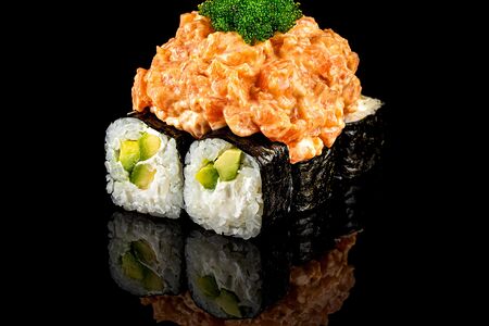 Вулкан с красной рыбой