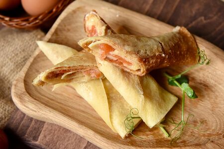 Блины с лососем