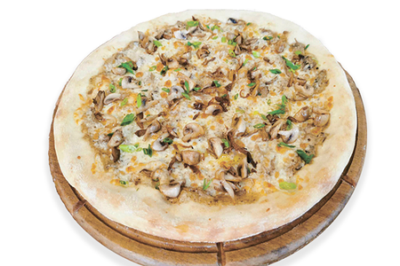 Пицца с грибами, сыром моцарелла и зеленым луком 28см