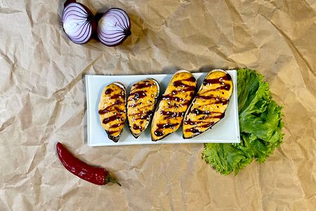 Запечённые мидии под спайси соусом