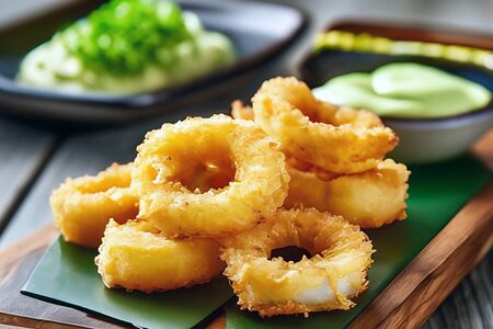 Кольца кальмаров в кляре