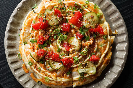 Окономияки с креветками