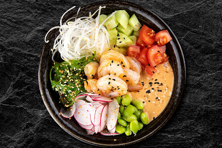 Поке с атлантическими креветками