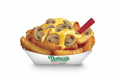 Картофель Нейтан с грибами и сырным соусом