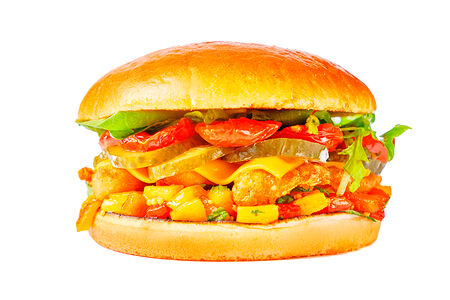 Чикенбургер с овощной сальсой (king size)