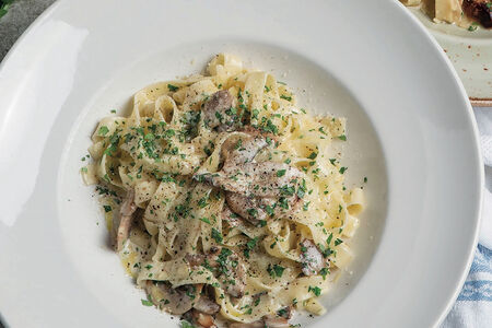 Тальятелле с шампиньонами