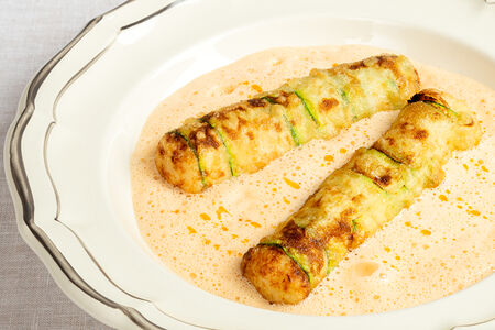 Цукини с крабом в темпуре