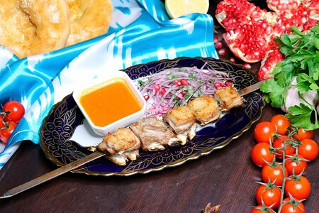 Шашлык из бараньих семечек