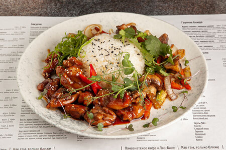 Курица терияки с паровым рисом