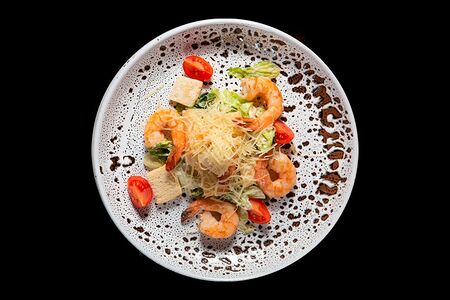 Цезарь с тигровыми креветками