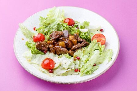 Салат с куриной печенью