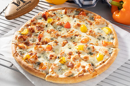 Чикен блю чиз 26 см тонкое тесто