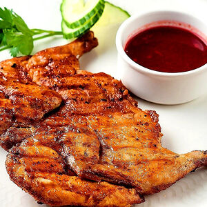 Курица табака на мангале