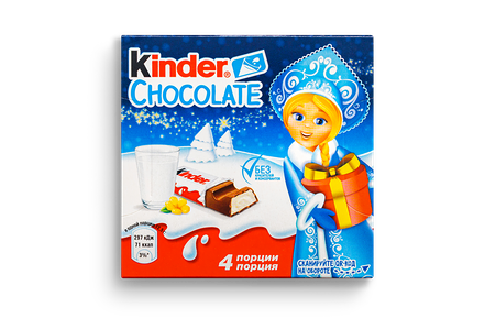 Шоколад Kinder с молочной начинкой
