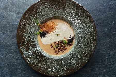 Грибной суп-капучино с дюкселем