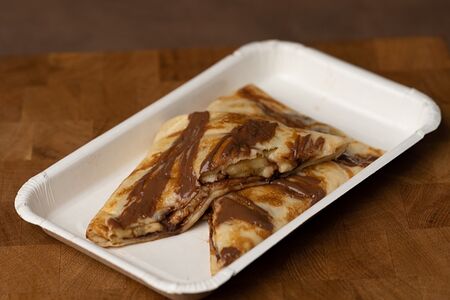 Блин с бананом и шоколадом