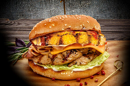 Чикенбургер с ананасом