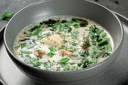 Сливочная уха из трех видов рыб