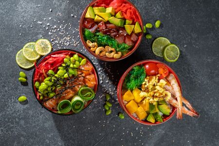 Поке гавайское с лососем