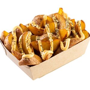 Картофель по-деревенски в сырном соусе