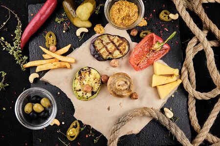 Шаурма с овощами на гриле