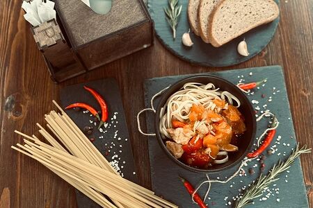 Лагман с курицей