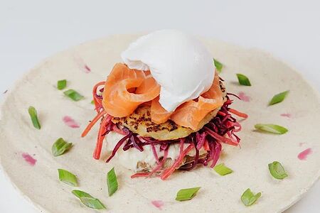 Завтрак с хешбраунами