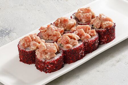 Ролл с тунцом и креветками