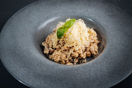 Ризотто с лесными грибами и трюфельной пастой