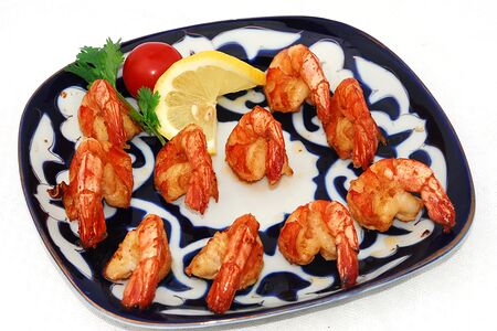 Креветки гриль
