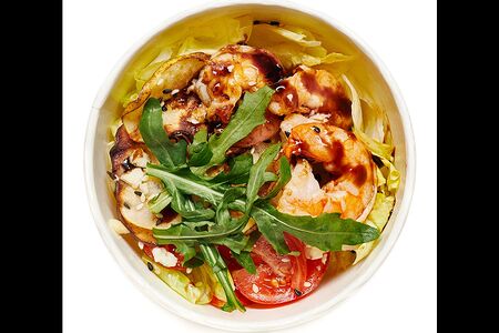 Салат с креветками