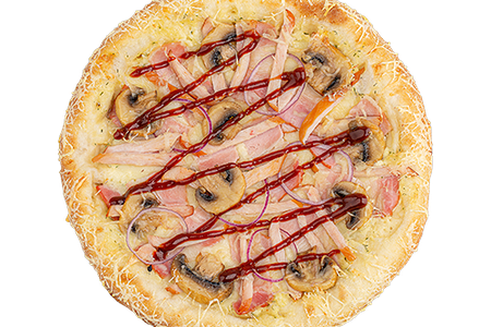 Чикен барбекю на пышном тесте 25 см