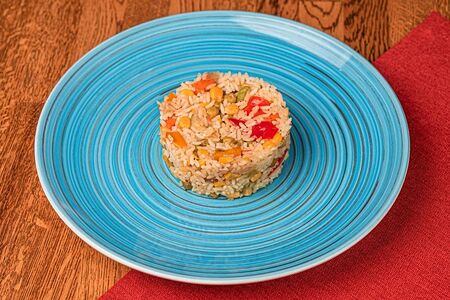 Рис отварной с овощами