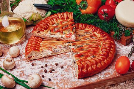 Пирог Кролик-грибы