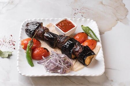 Баклажан кебаб с бараниной