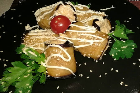 Рулеты из баклажанов