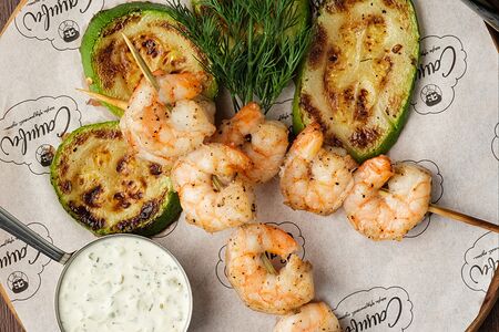 Шашлык из креветок