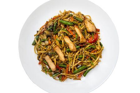 Вок удон с курицей