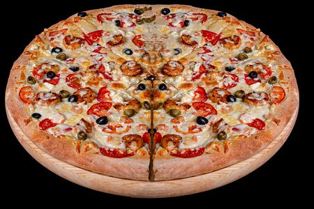 Пицца с креветками