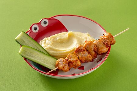 Куриный шашлычок с картофельным пюре