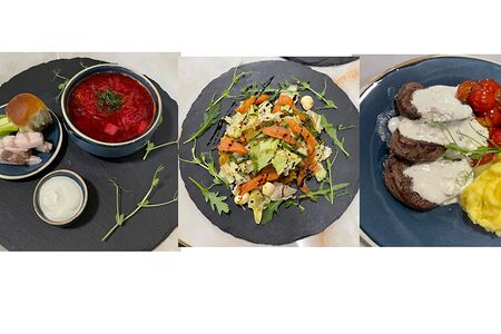 Комбо Крем-суп, котлетка и салат